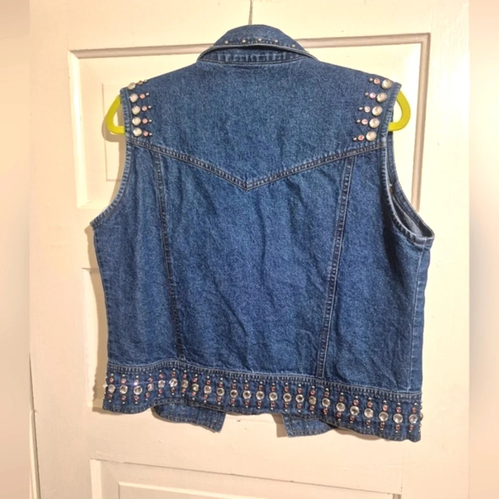 Gordon & James Vintage Studded Denim Vest with Accents Medium Westen Rock - Picture 5 of 5